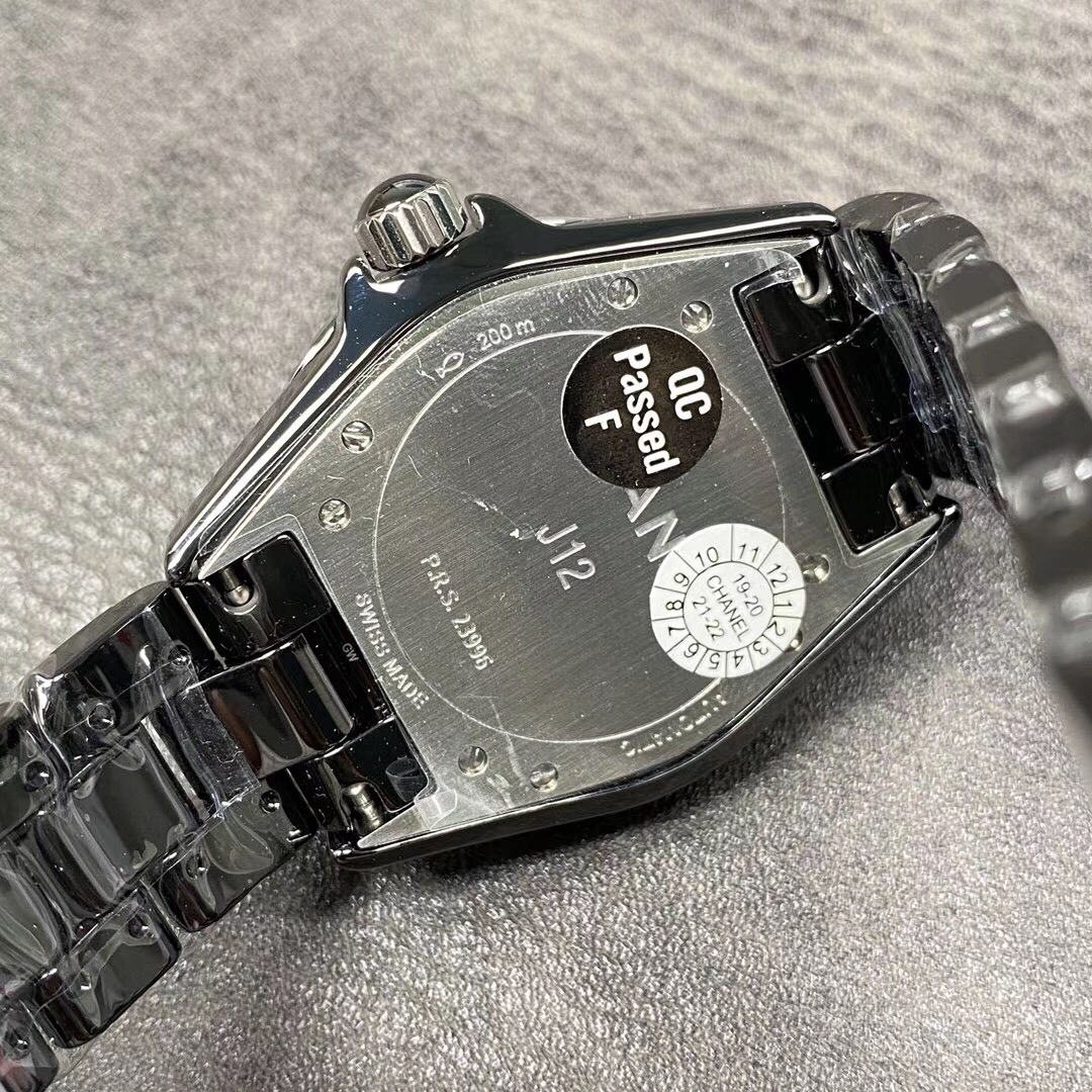 Chanel J12 Intense 38mm Black Ceramic Watch - K-Style Luxury, Swiss Movement, Sapphire Crystal