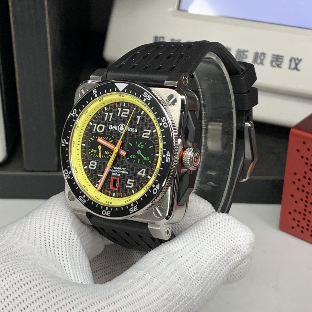 Bell & Ross BR 03-94 RS19 Chronograph - Red Racing Dial, Swiss Automatic, 42mm Steel Case & Bracelet