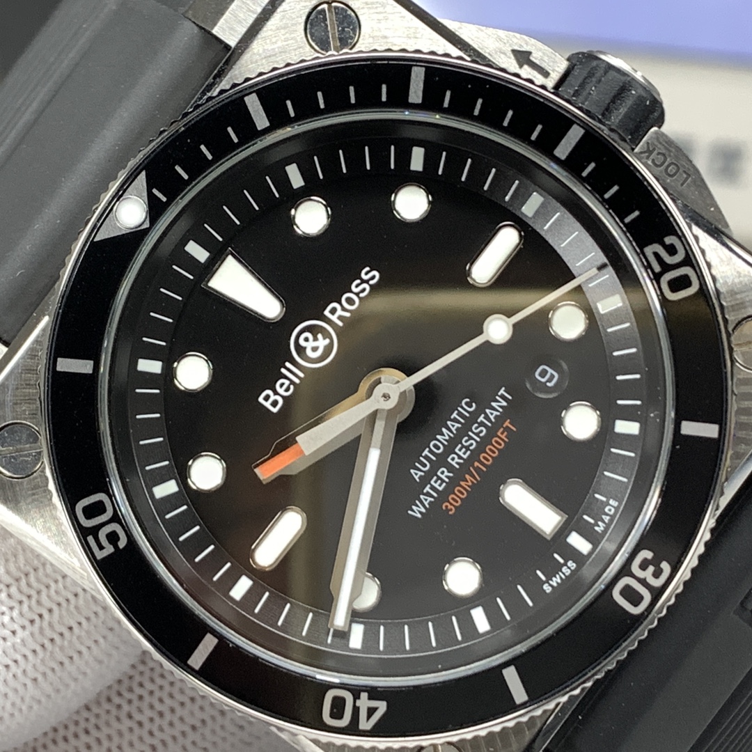Bell & Ross BR 03-92 Diver 300m Blue Dial BR0392-D-BL-ST/SRB - ISO 6425 Certified, Swiss Automatic, Superluminova® C3 X100, Free Dive Case & Shipping