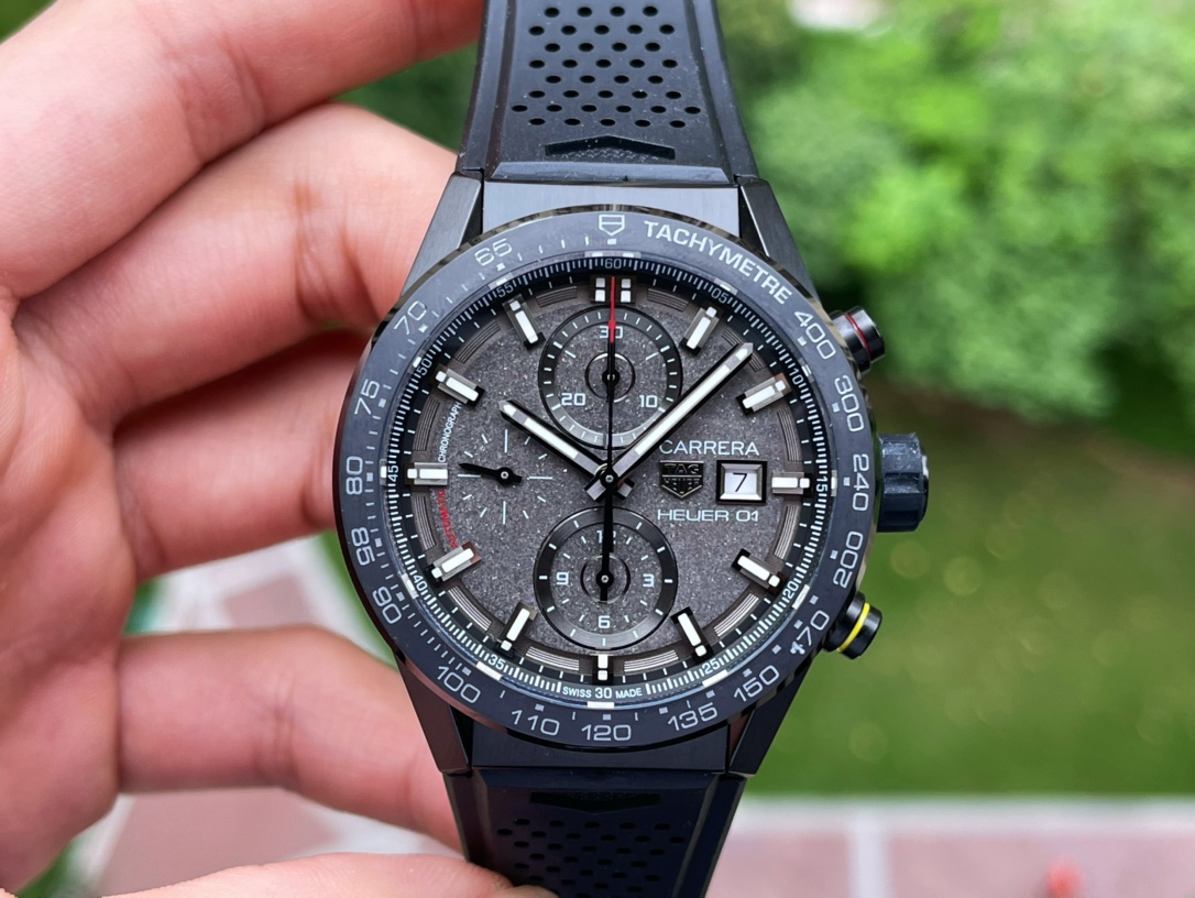 XF Tag Heuer Style 43mm Men's Chronograph Watch - Swiss Quartz, 100M Waterproof & Summer Sale