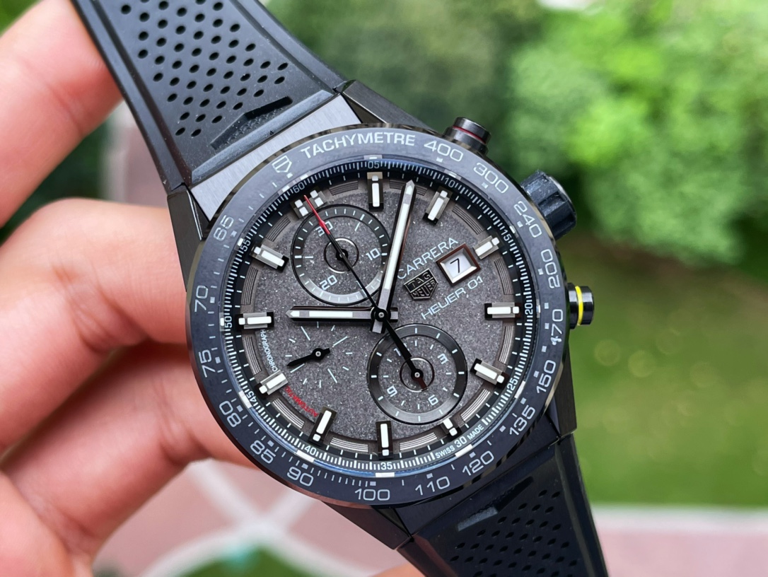 XF Tag Heuer Style 43mm Men's Chronograph Watch - Swiss Quartz, 100M Waterproof & Summer Sale