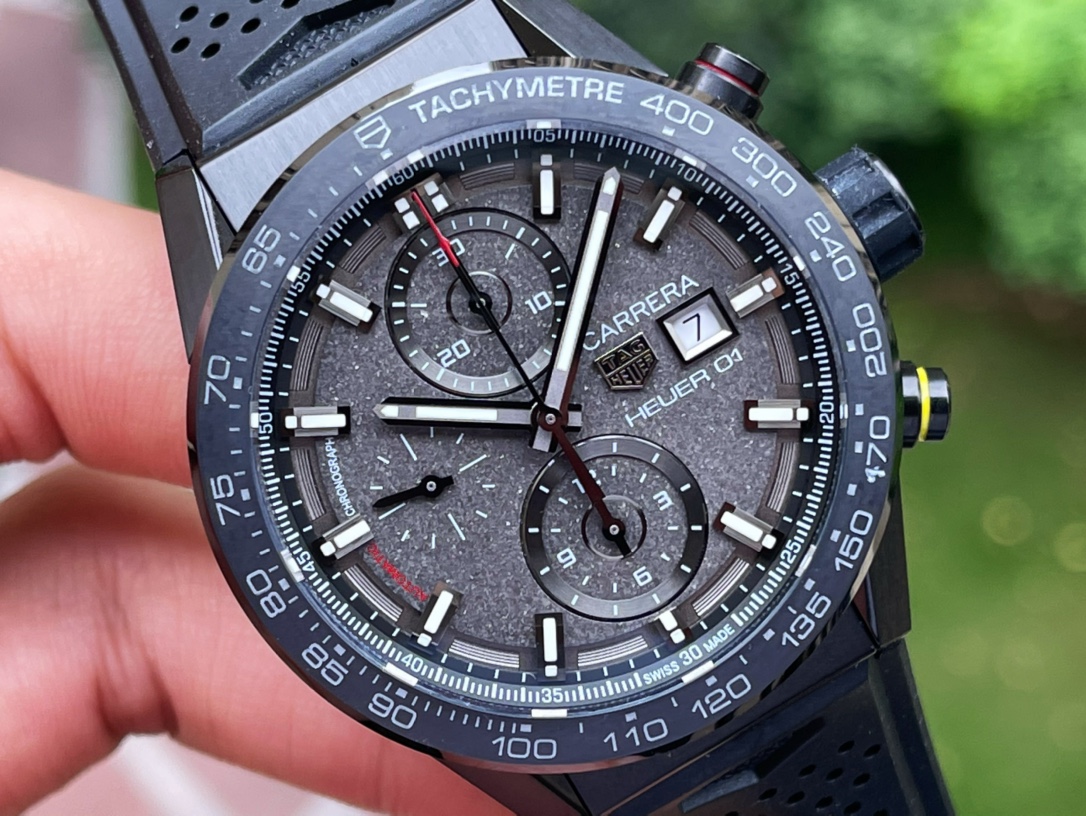XF Tag Heuer Style 43mm Men's Chronograph Watch - Swiss Quartz, 100M Waterproof & Summer Sale
