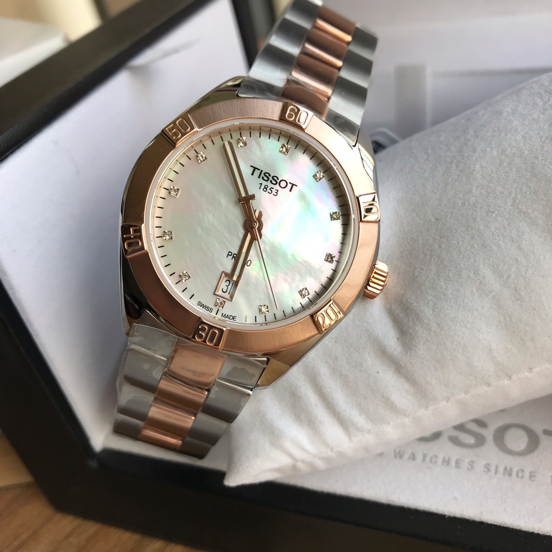 Luxury Set: Authentic Tissot T101-PR100 - Rose Gold Case & Sapphire Crystal | Engravable Bracelet + Fast Delivery
