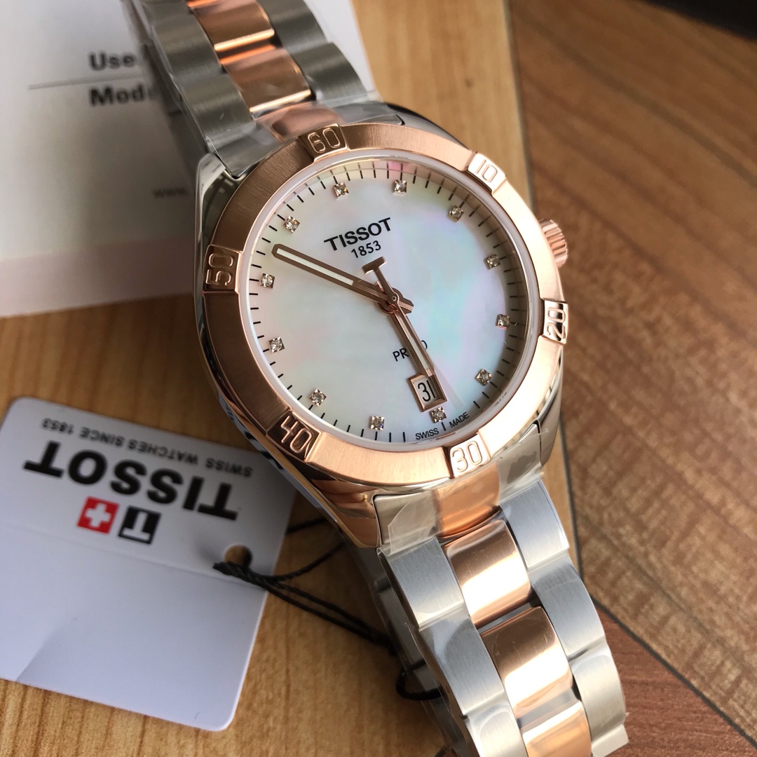 Luxury Set: Authentic Tissot T101-PR100 - Rose Gold Case & Sapphire Crystal | Engravable Bracelet + Fast Delivery