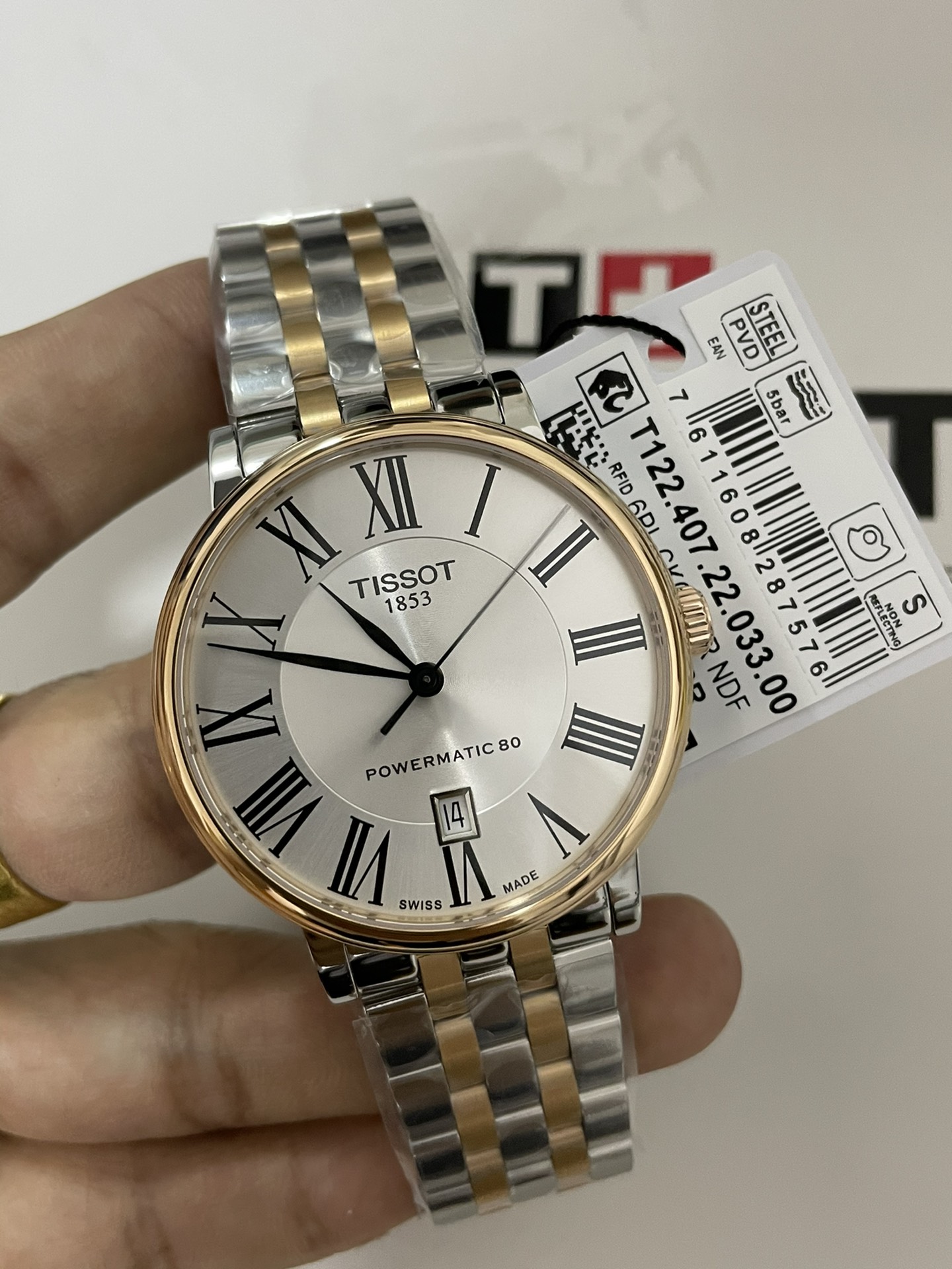 Original Tissot Carson Premium T122.407A Couple Set - Swiss Quartz & Rose Gold Accents | His & Hers Father's Day Gift 2025 #3DaysLeft FreeDHL