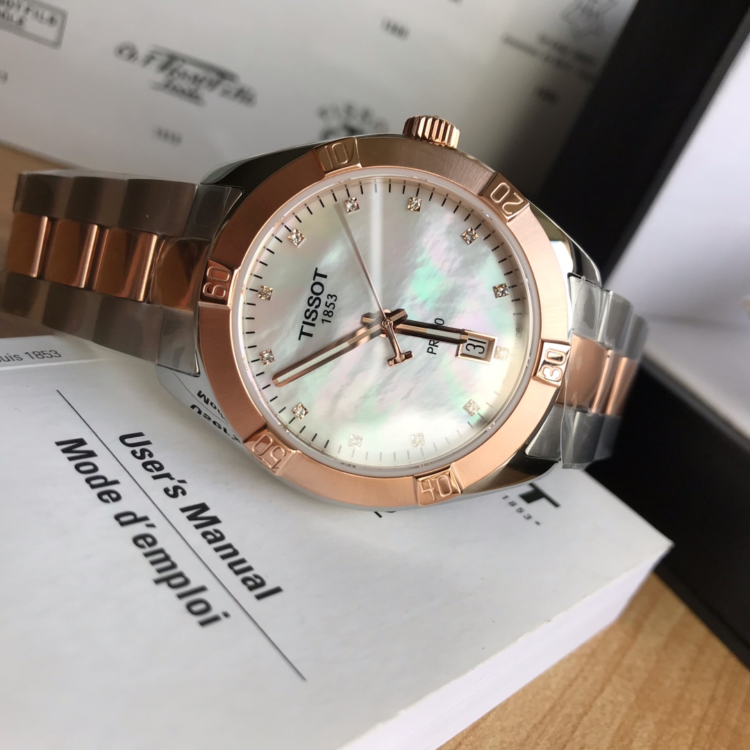 Luxury Set: Authentic Tissot T101-PR100 - Rose Gold Case & Sapphire Crystal | Engravable Bracelet + Fast Delivery