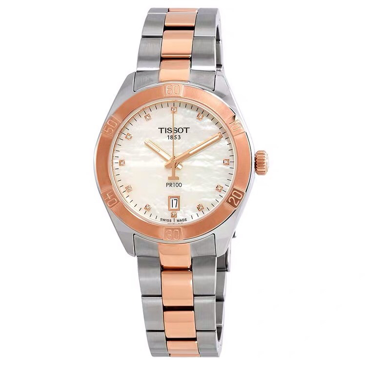Luxury Set: Authentic Tissot T101-PR100 - Rose Gold Case & Sapphire Crystal | Engravable Bracelet + Fast Delivery