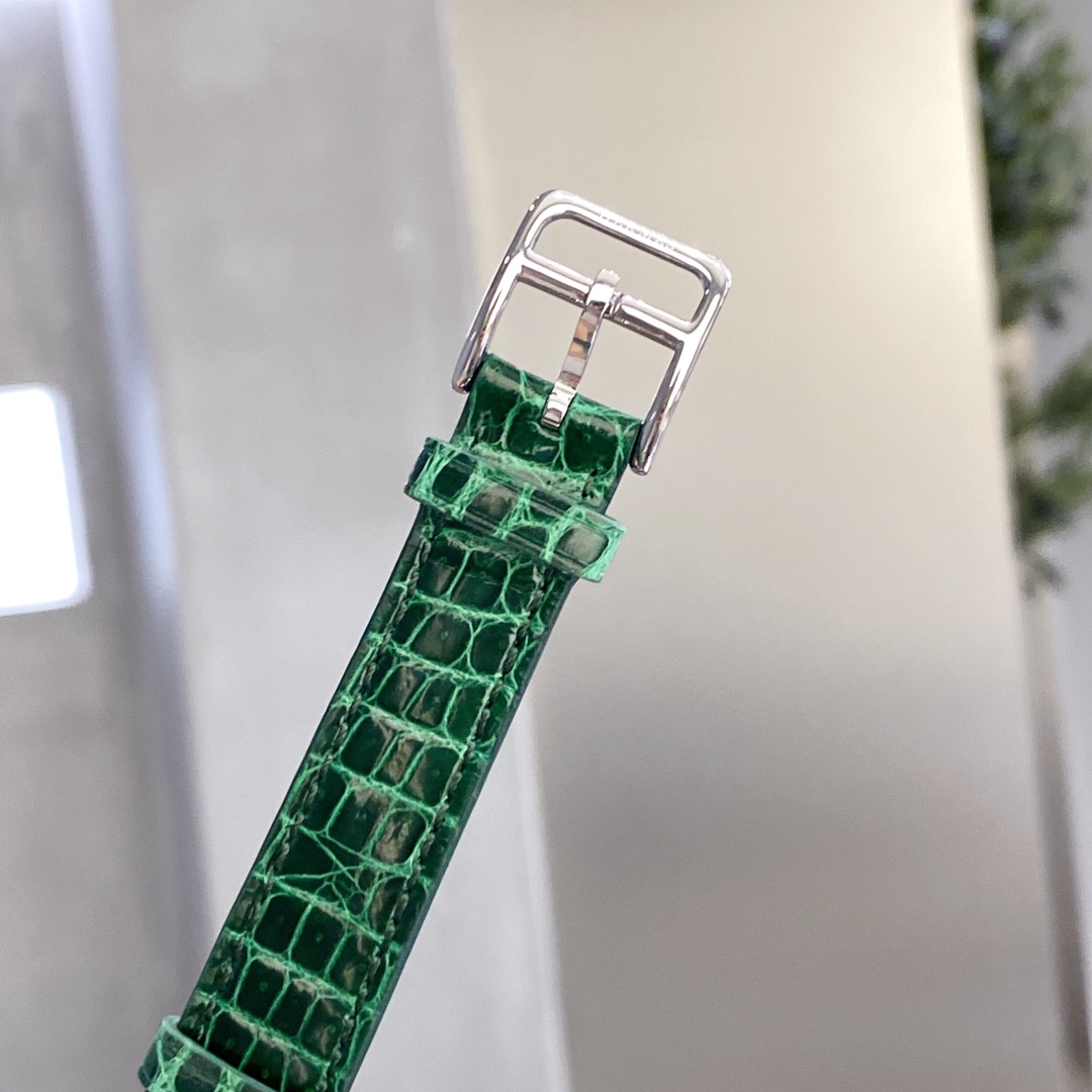 HERMES Heure H Square Watch - Swiss Made, 30M Water Resistant Stainless Steel & Calfskin | Everyday Iconic Timepiece