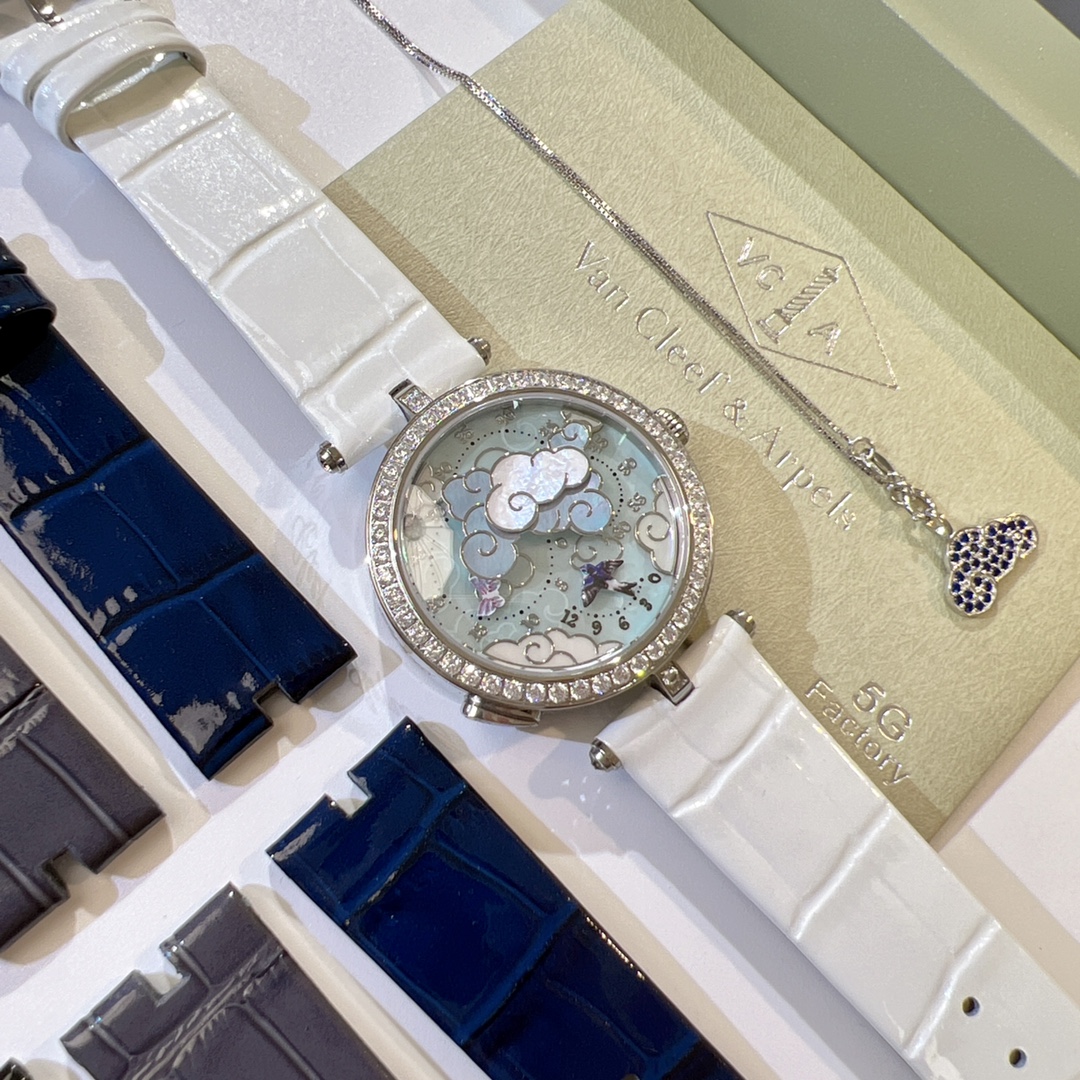 Exclusive Lady Arpels Ronde des Papillons Automatic Watch | Diamond-Set Bezel, Guilloché Enamel Dial, Swiss Craftsmanship