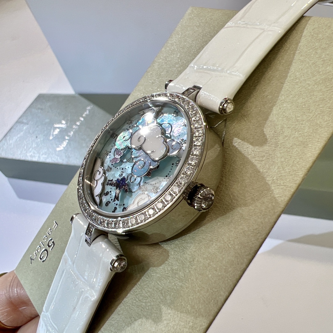 Exclusive Lady Arpels Ronde des Papillons Automatic Watch | Diamond-Set Bezel, Guilloché Enamel Dial, Swiss Craftsmanship
