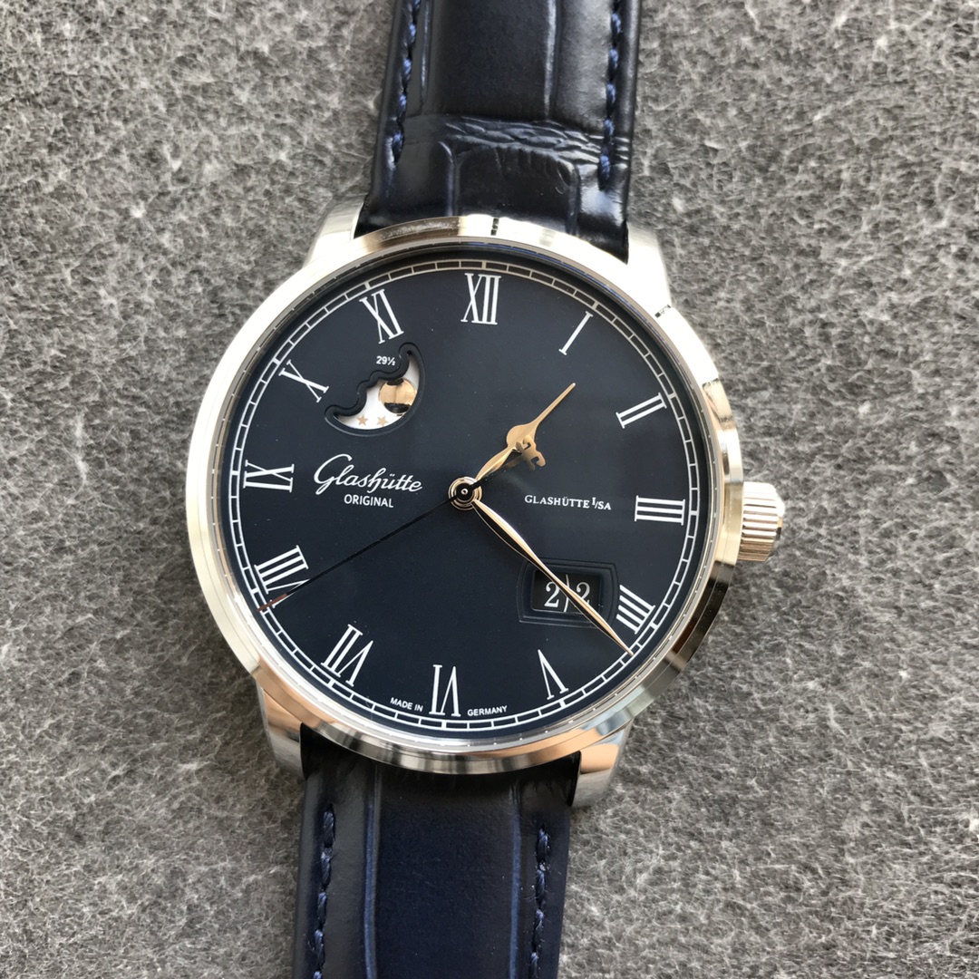 June 30 Exclusive: V9 Glashütte Senator 1-36-04 | 1:1 Original Calibre, Panorama Date & Genuine Leather – Last 8 Units w/ Free Engraving