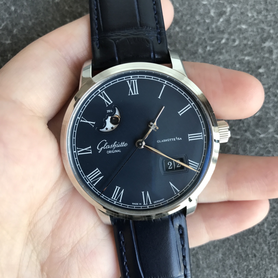 June 30 Exclusive: V9 Glashütte Senator 1-36-04 | 1:1 Original Calibre, Panorama Date & Genuine Leather – Last 8 Units w/ Free Engraving