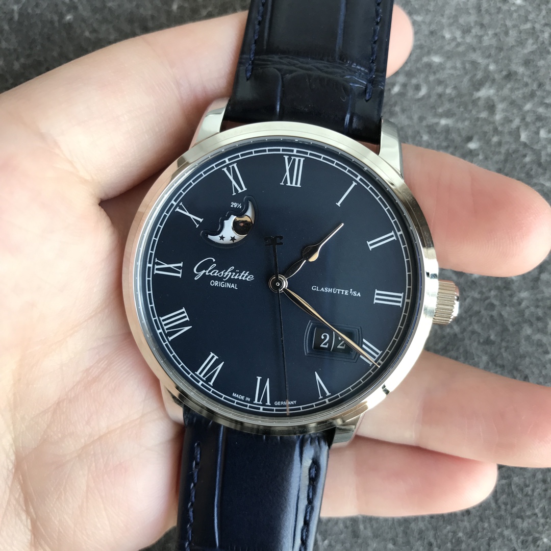June 30 Exclusive: V9 Glashütte Senator 1-36-04 | 1:1 Original Calibre, Panorama Date & Genuine Leather – Last 8 Units w/ Free Engraving