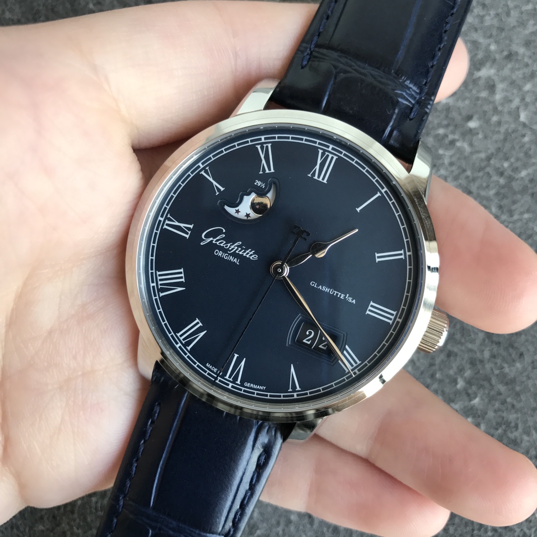 June 30 Exclusive: V9 Glashütte Senator 1-36-04 | 1:1 Original Calibre, Panorama Date & Genuine Leather – Last 8 Units w/ Free Engraving