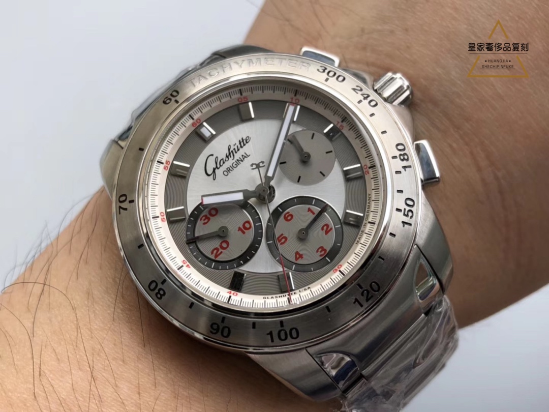 Glashütte Original Sport Evolution Chronograph 39-31-43-03-14 | Authentic German Automatic Watch | Black Dial & Steel Bracelet | New 2025 Release
