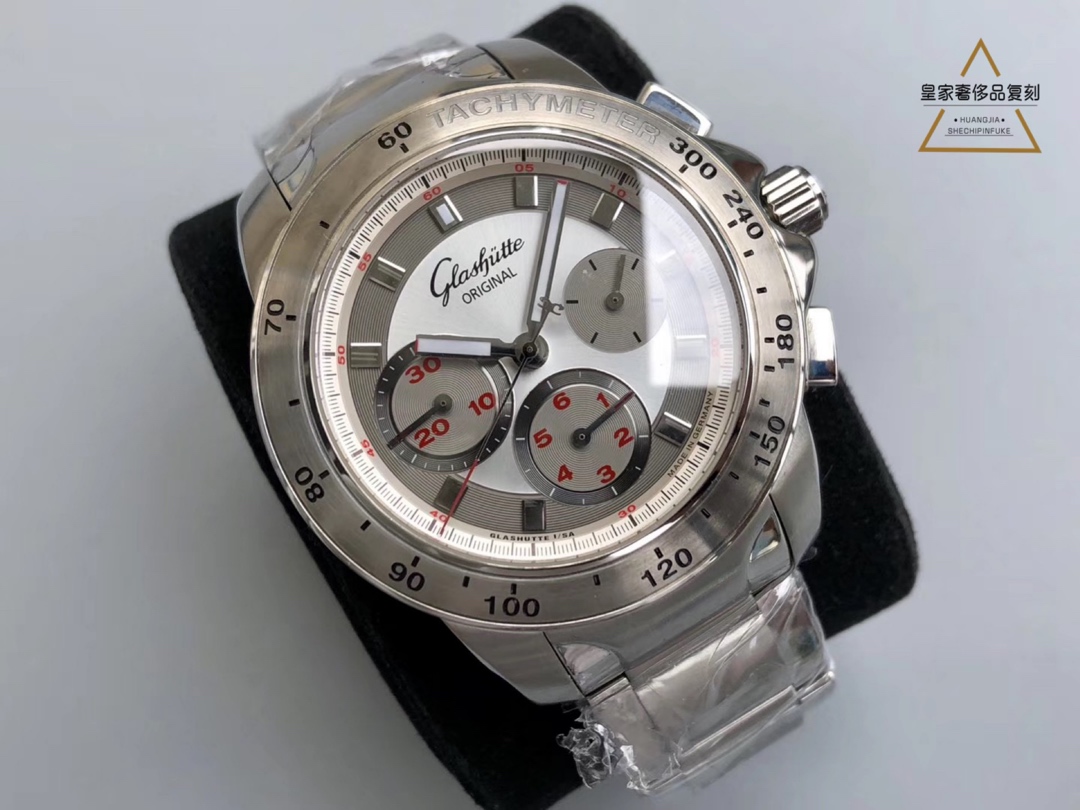 Glashütte Original Sport Evolution Chronograph 39-31-43-03-14 | Authentic German Automatic Watch | Black Dial & Steel Bracelet | New 2025 Release