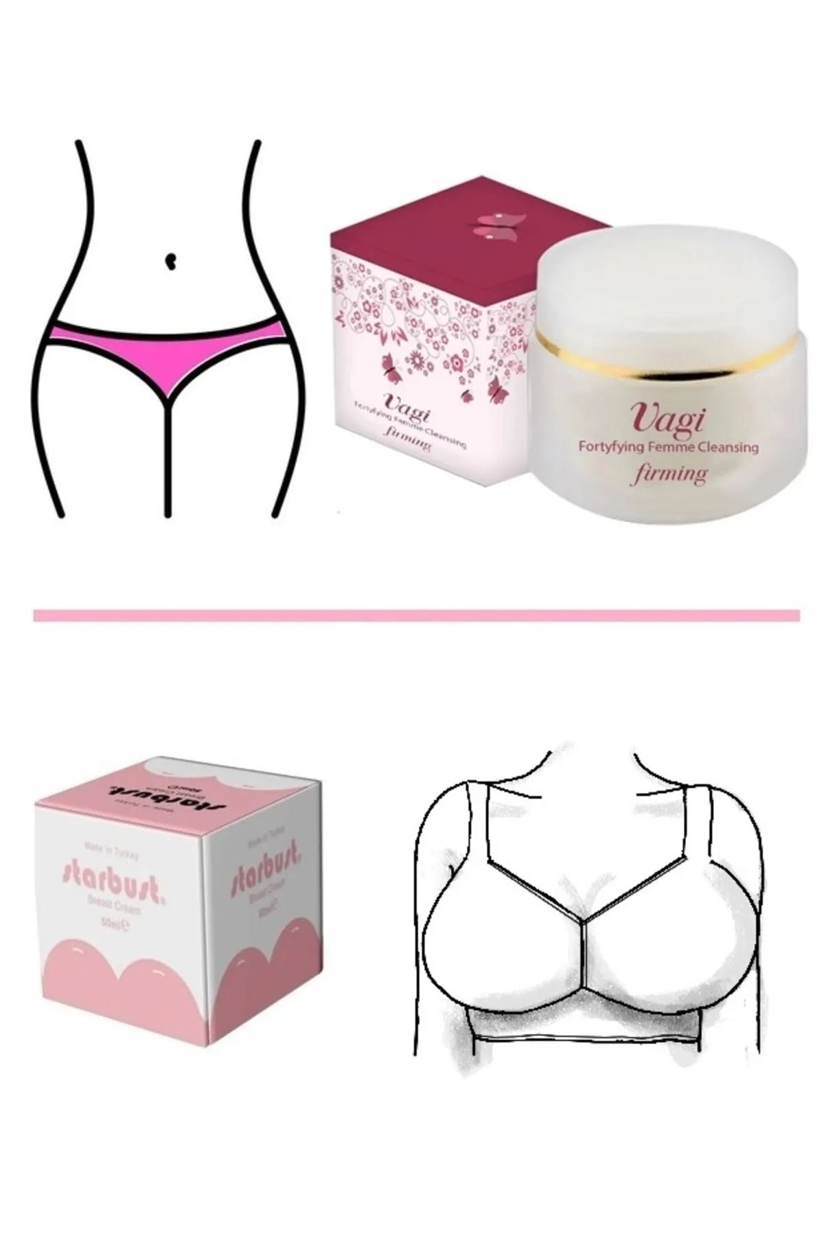 Starbust 2 li Set Genital Bölge Sıkılaştırıcı Onarıcı Krem Büyütme Bakım Kremi+Beş hediye ver