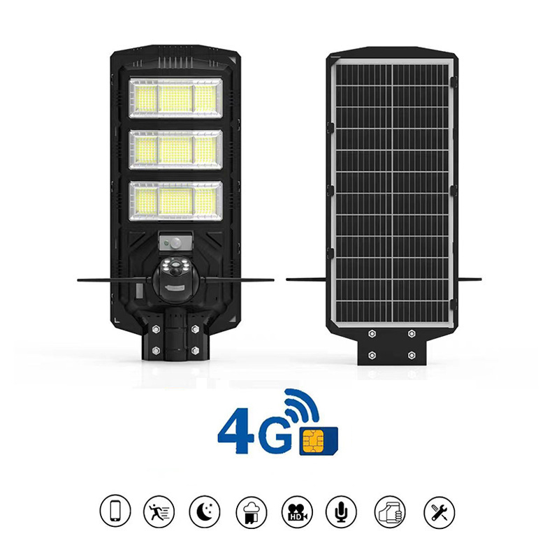 Intelligent 4G, no network required, no charging, courtyard solar lights with monitoring camera, mobile phone remote outdoor waterproof