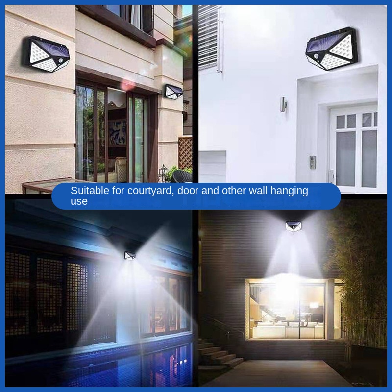Cross-border hot-selling solar wall lamp home outdoor street lamp waterproof human body induction wall lamp manufacturers in stock.