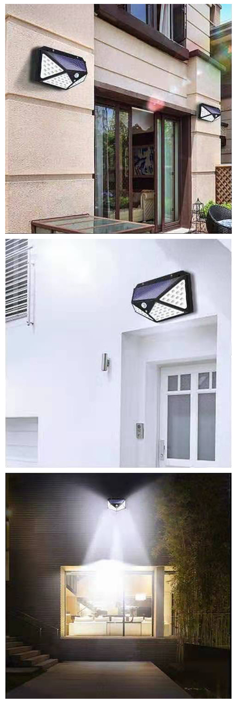 Cross-border hot-selling solar wall lamp home outdoor street lamp waterproof human body induction wall lamp manufacturers in stock.