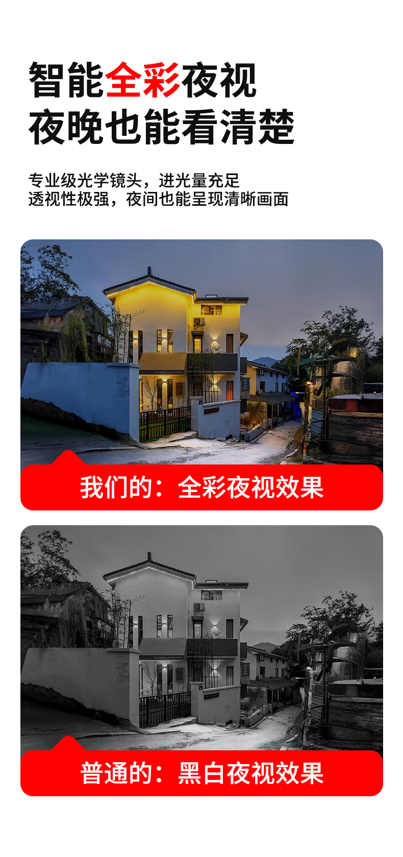 Intelligent 4G, no network required, no charging, courtyard solar lights with monitoring camera, mobile phone remote outdoor waterproof