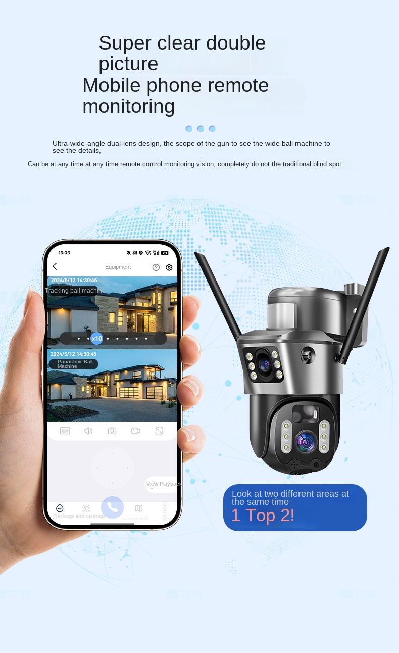 Solar camera monitoring remote outdoor high-definition camera with street lamp, no electricity and no network mobile phone