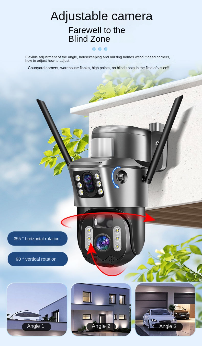 Solar camera monitoring remote outdoor high-definition camera with street lamp, no electricity and no network mobile phone