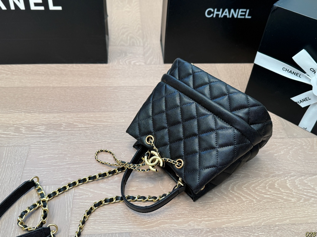Chanel drawstring bucket