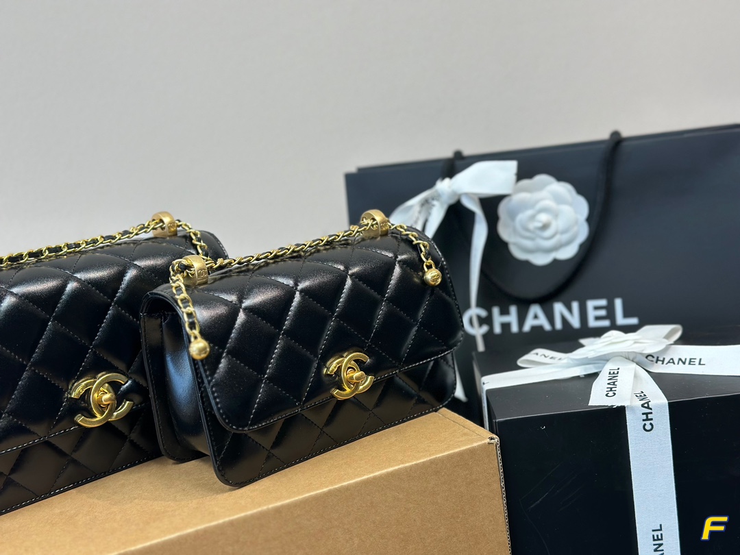 Chanel 24c Double Gold Beads