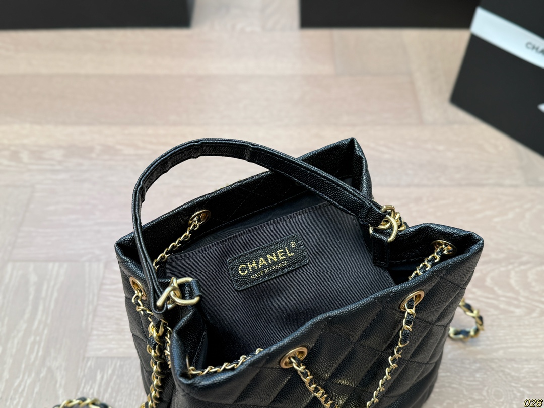 Chanel drawstring bucket