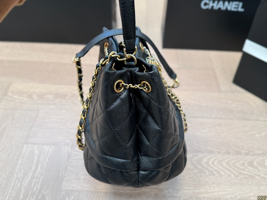 Chanel drawstring bucket