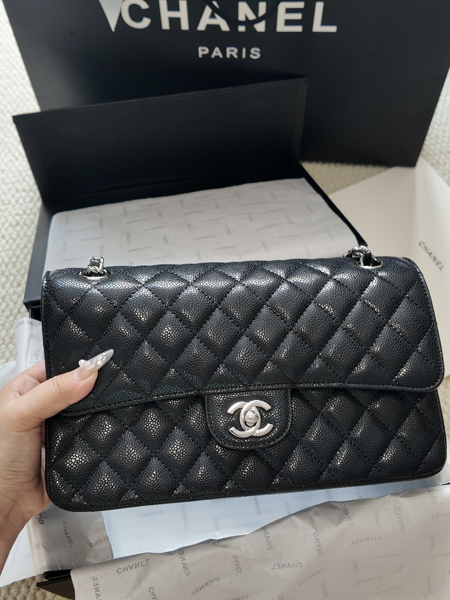 Chanel Classic Flap Sliver 25
