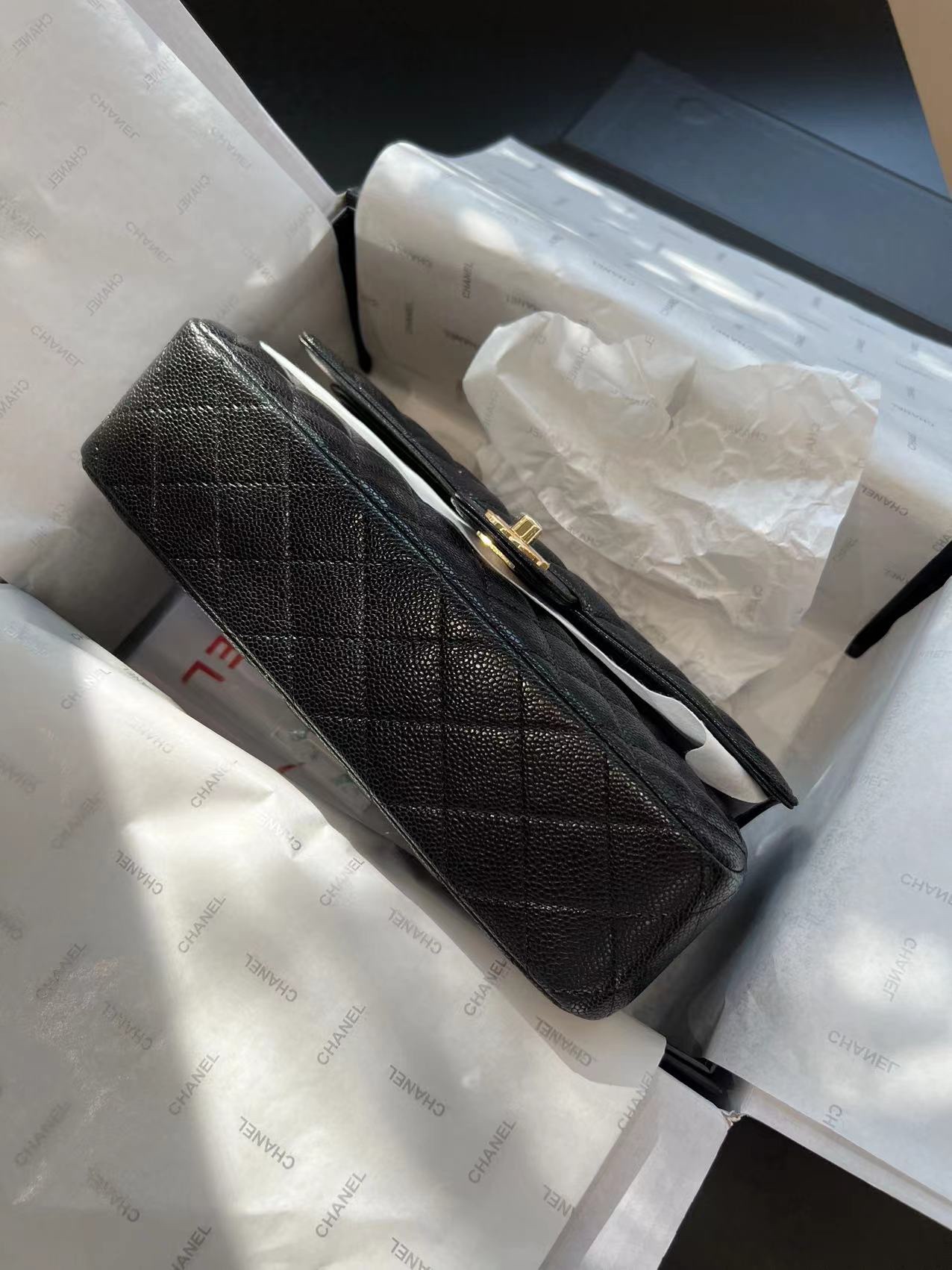 Chanel Cf Black Gold 23