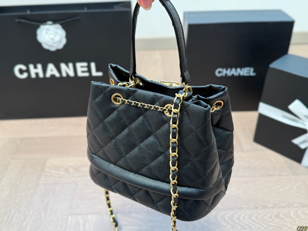 Chanel drawstring bucket