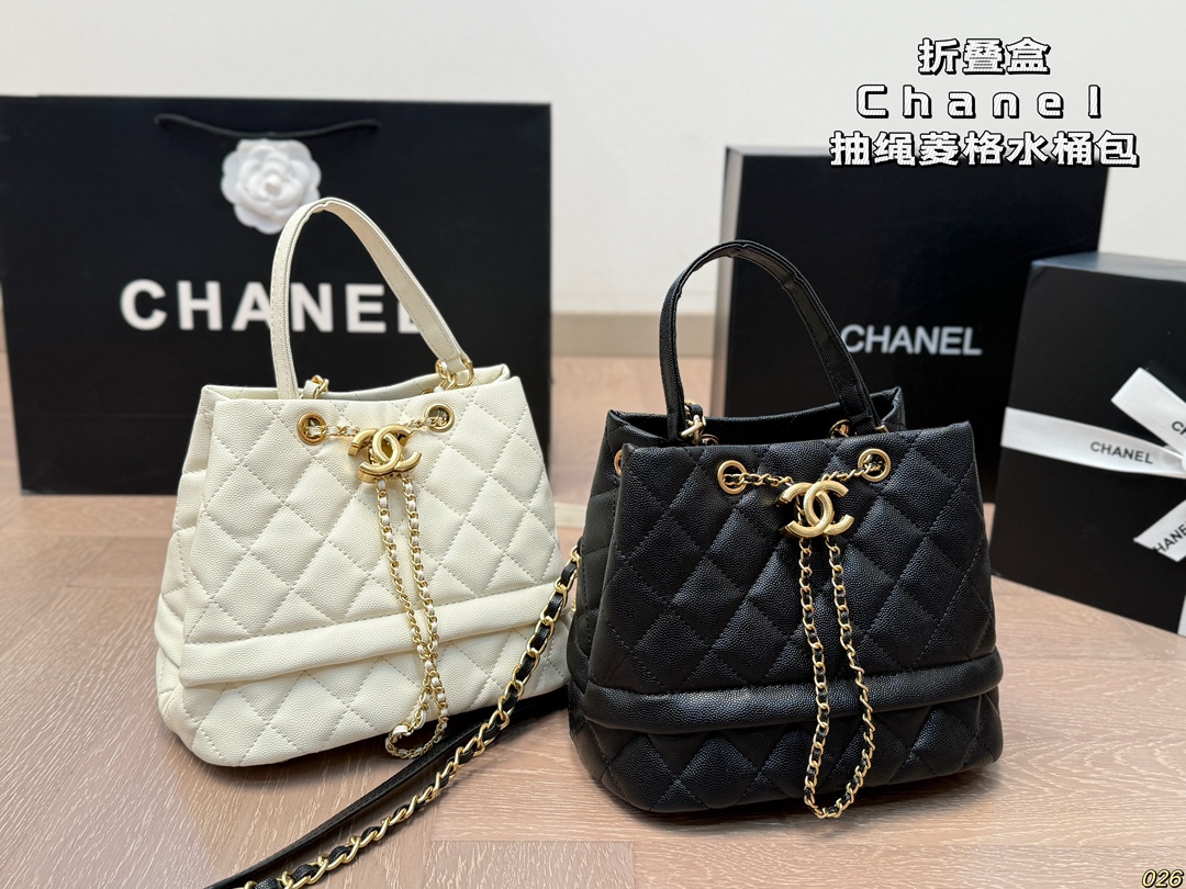 Chanel drawstring bucket