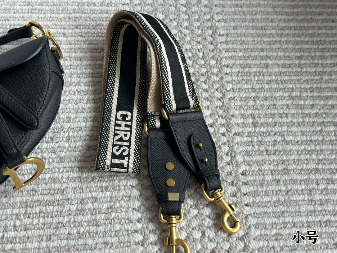 Dior Saddle Bag Black Gold