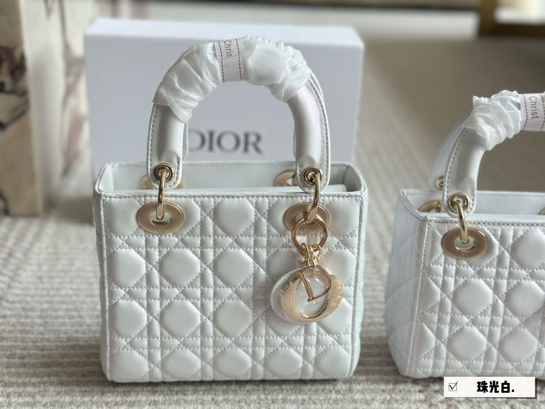 Dior pearlescent lady d bag