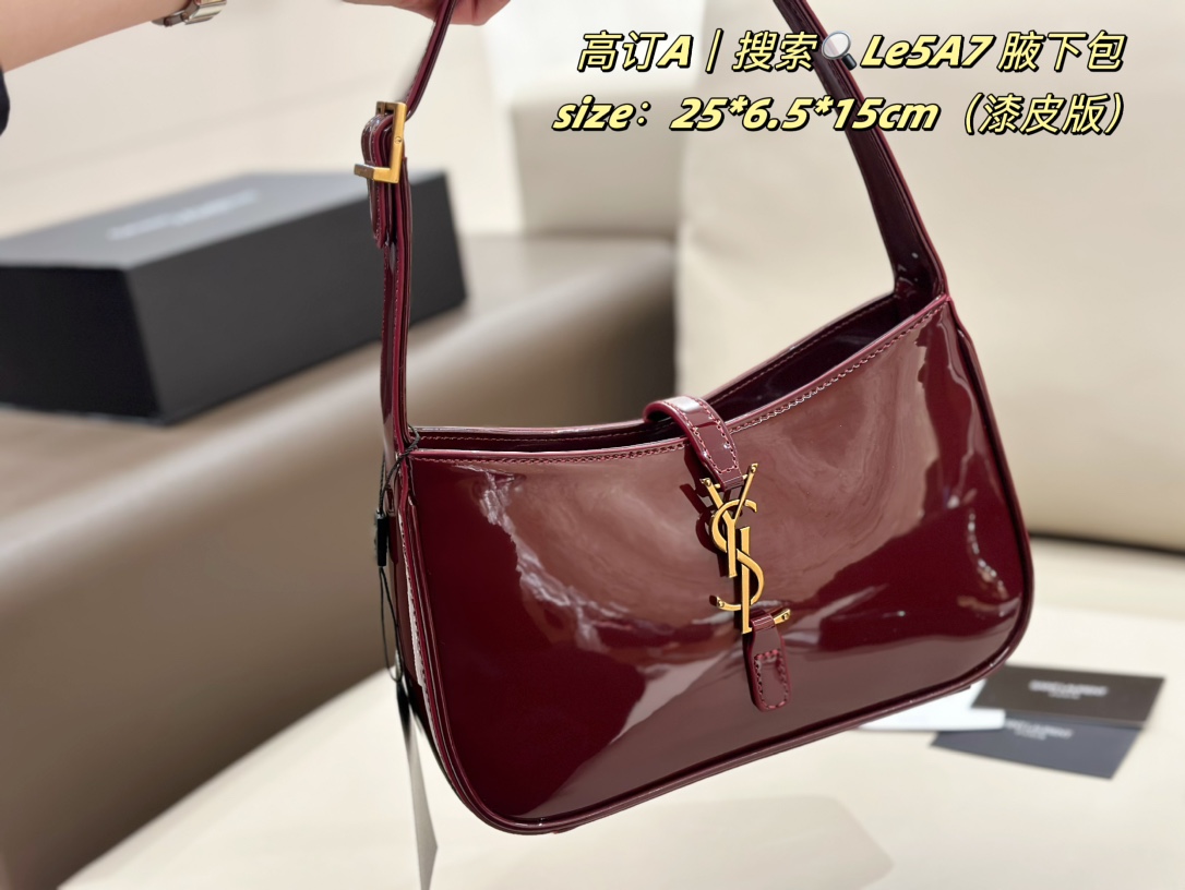 YSL underarm bag red