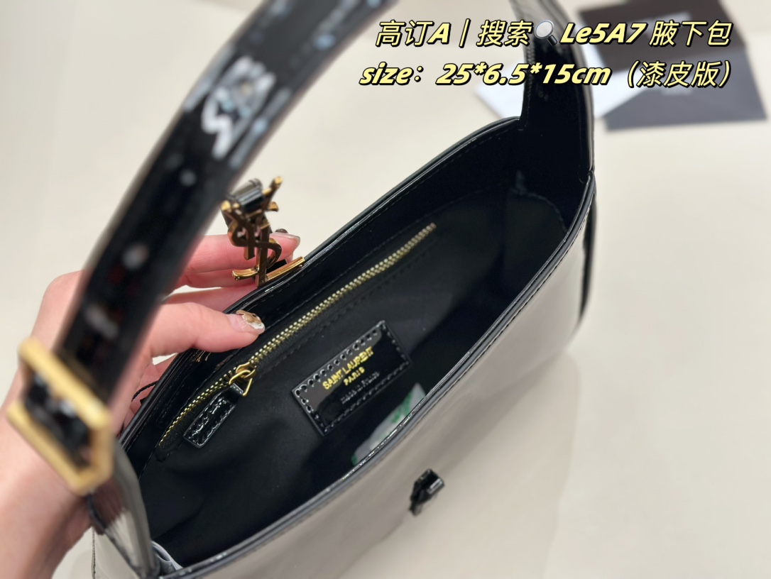 YSL underarm bag black