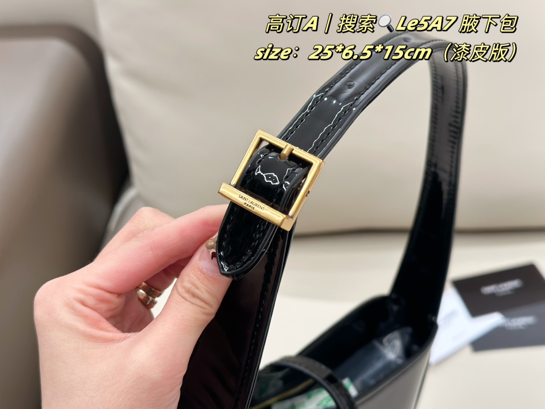 YSL underarm bag black