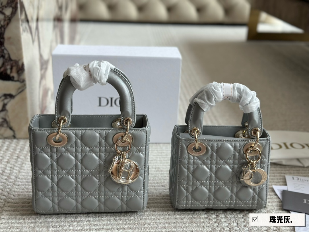 Dior pearlescent lady d bag