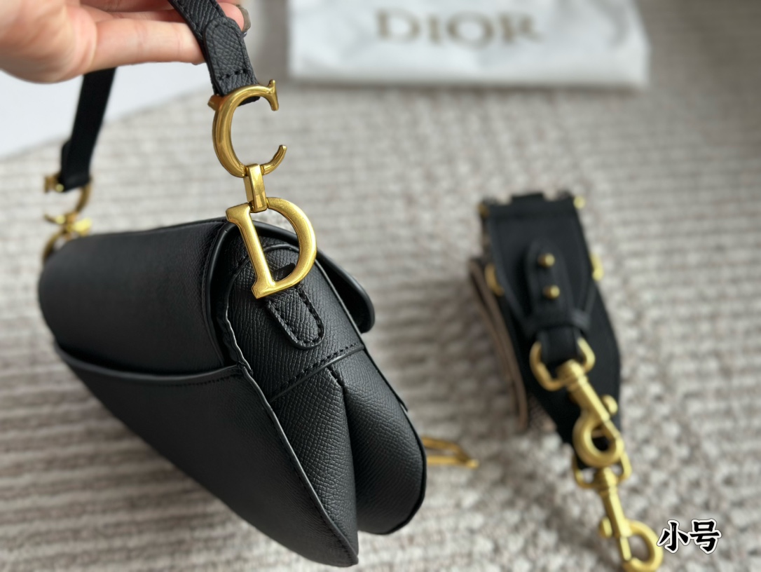 Dior Saddle Bag Black Gold