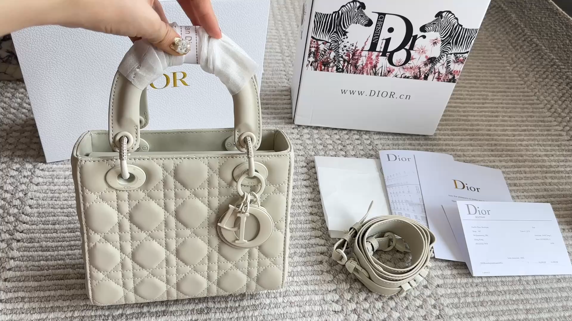 Dior lady d nubuck leather