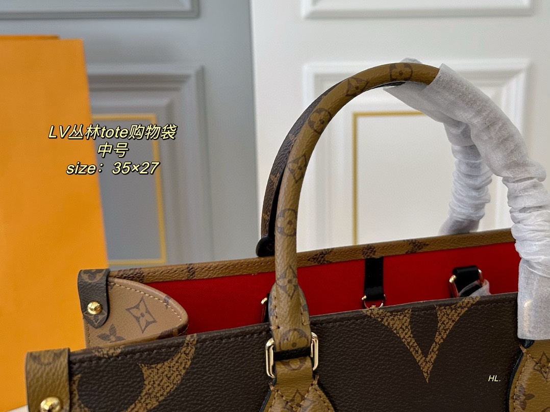 LV onthego tote shopping bag