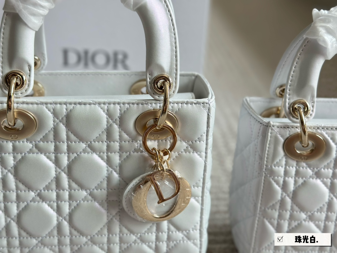 Dior pearlescent lady d bag