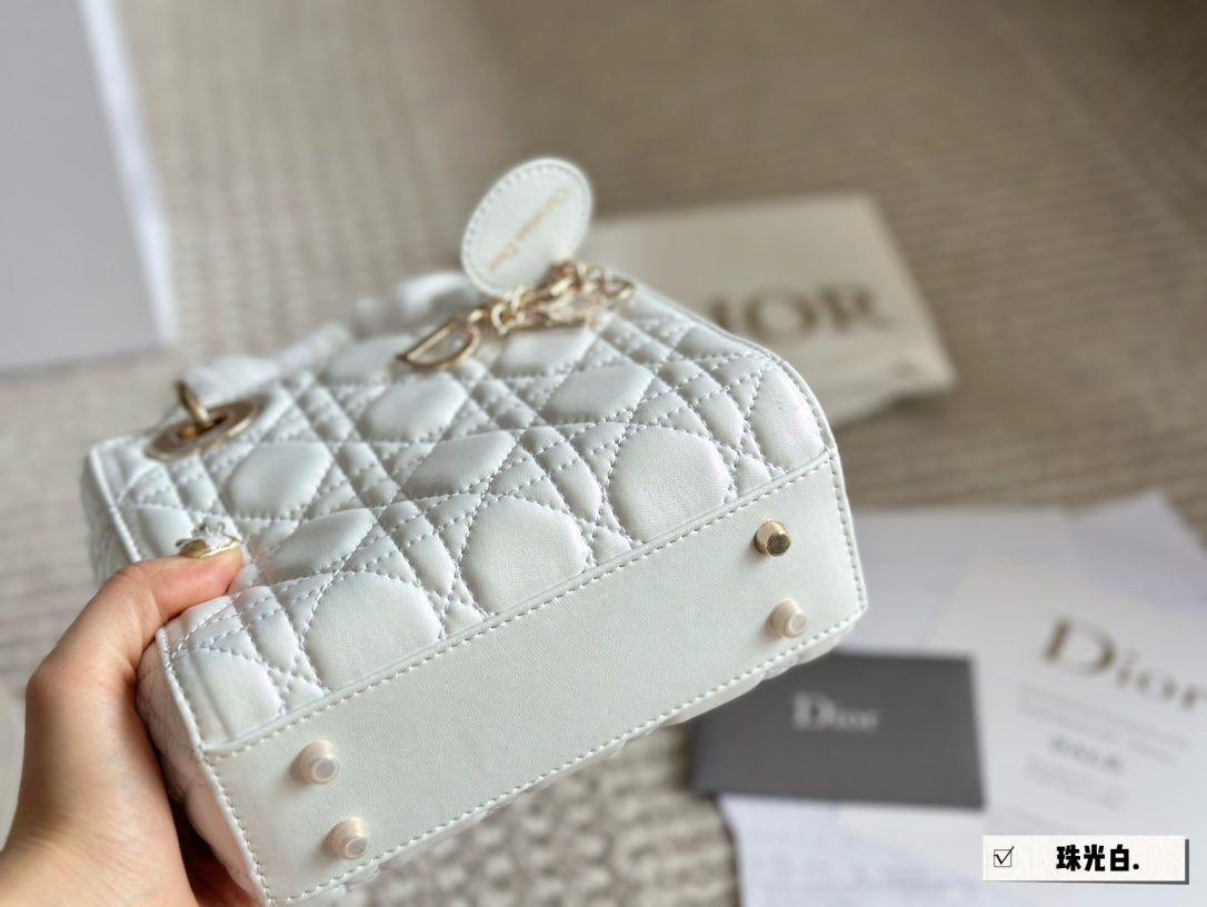 Dior pearlescent lady d bag