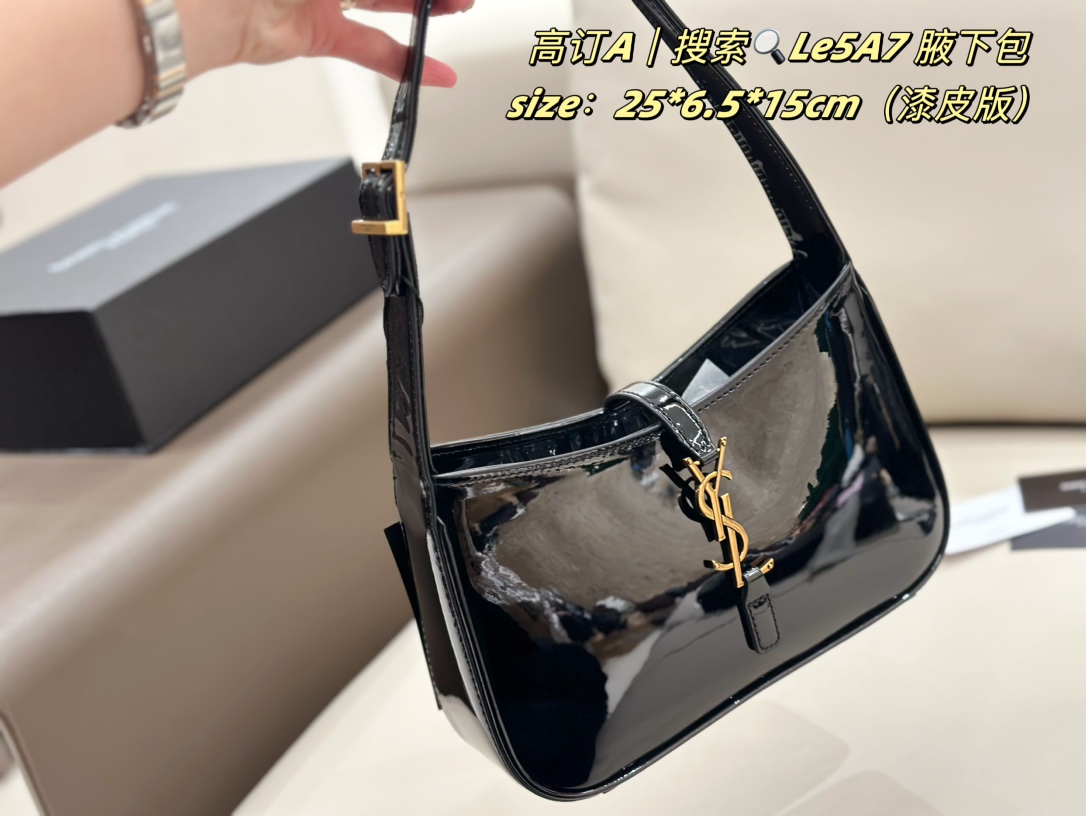 YSL underarm bag black