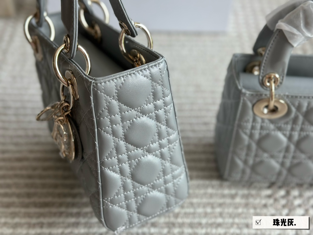 Dior pearlescent lady d bag