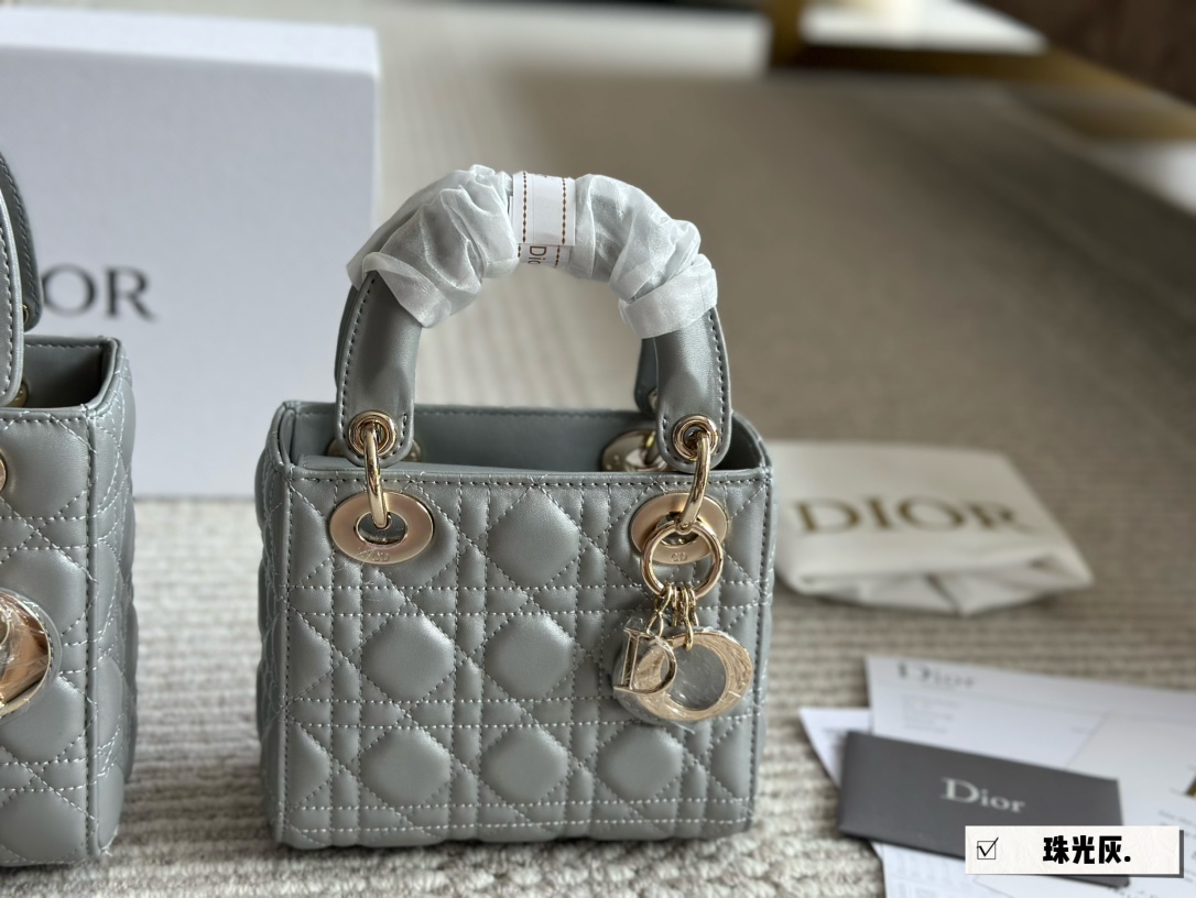 Dior pearlescent lady d bag