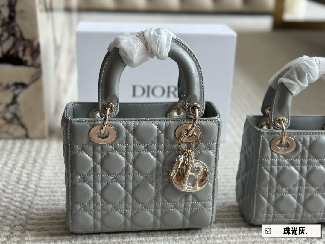 Dior pearlescent lady d bag